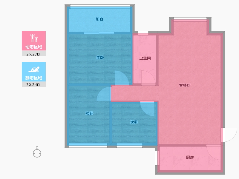 四川省-成都市-金象花园-二期-79.00-户型库-动静分区