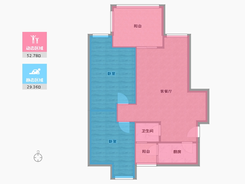 四川省-成都市-上福佳苑-74.80-户型库-动静分区