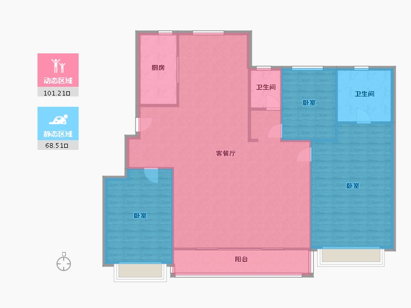 天津-天津市-城投悦和里-158.78-户型库-动静分区