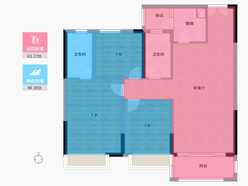 河南省-濮阳市-建业春天里-96.68-户型库-动静分区