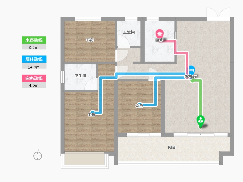 山东省-滨州市-恒信风华尚品-97.82-户型库-动静线