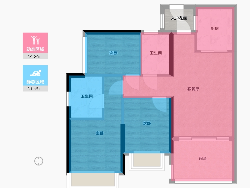 广东省-深圳市-万丰海岸城-63.90-户型库-动静分区