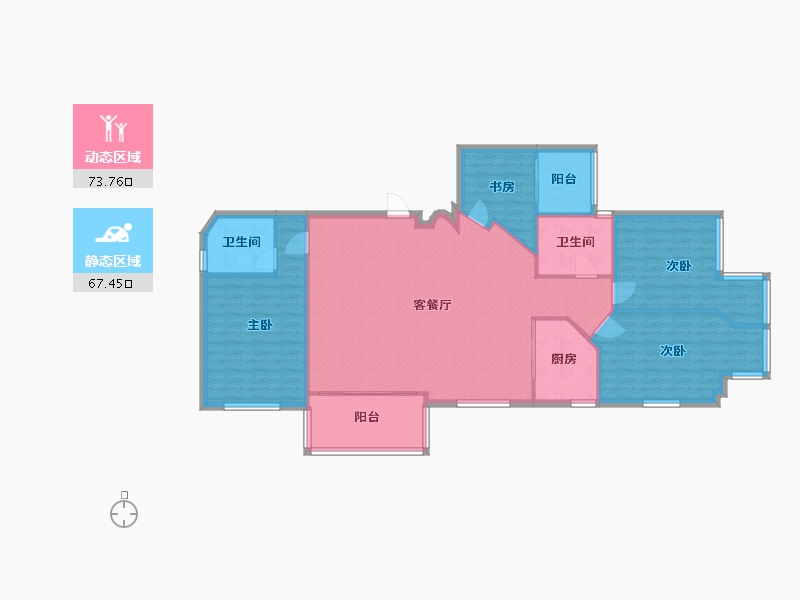 广东省-广州市-滨海花园-130.00-户型库-动静分区