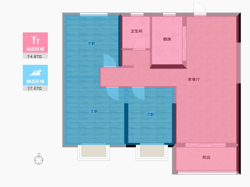 山东省-泰安市-保利岳麓府-81.00-户型库-动静分区