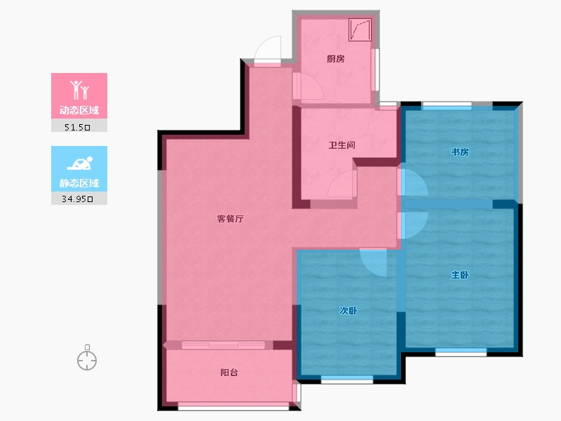 安徽省-滁州市-昌隆一号-76.00-户型库-动静分区