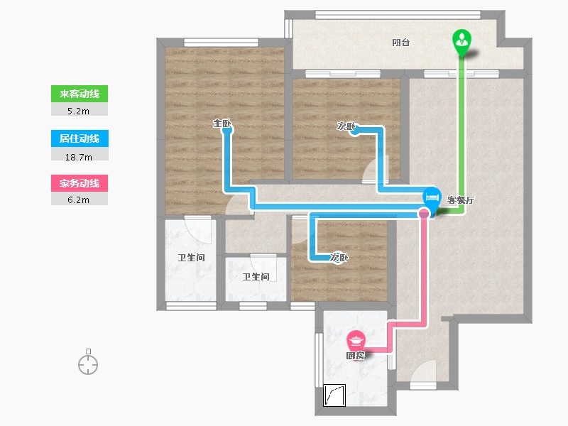 湖北省-仙桃市-祥生观澜府-109.00-户型库-动静线