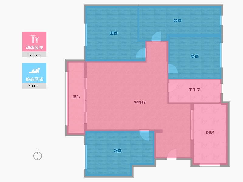 辽宁省-葫芦岛市-博维名著-139.00-户型库-动静分区