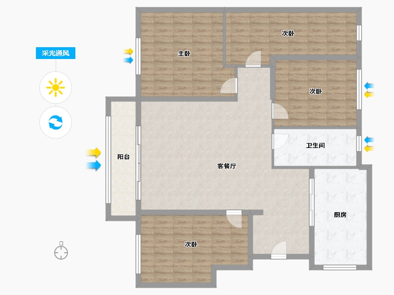 辽宁省-葫芦岛市-博维名著-139.00-户型库-采光通风