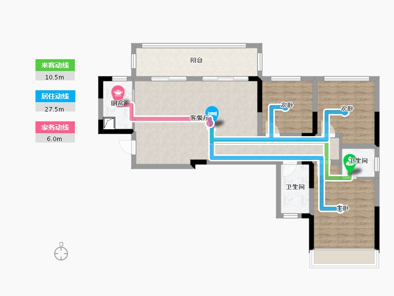 四川省-宜宾市-正黄翡翠堂-93.35-户型库-动静线