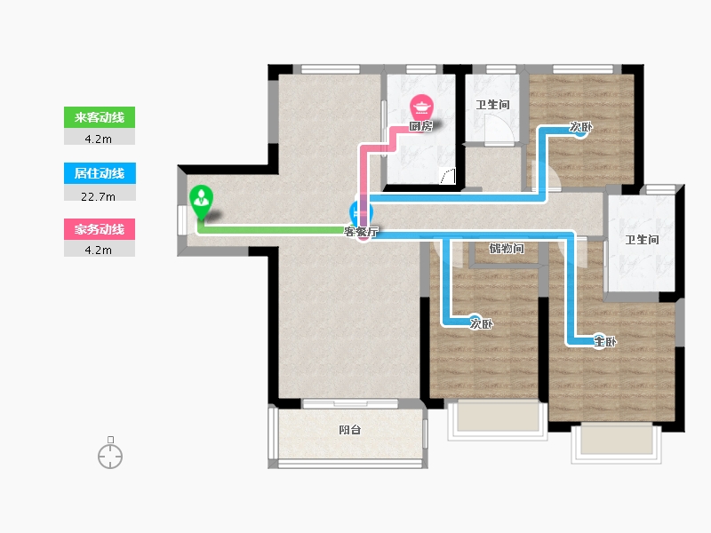 浙江省-宁波市-龙宸璟庭-92.12-户型库-动静线