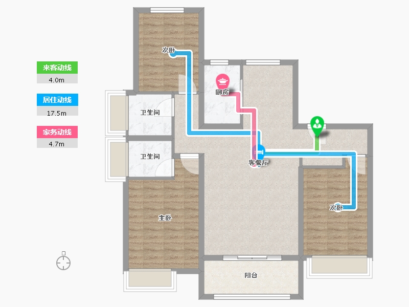 河南省-焦作市-璞韵居-101.50-户型库-动静线