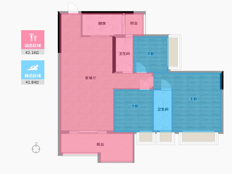 广东省-清远市-合兴山水城-89.50-户型库-动静分区