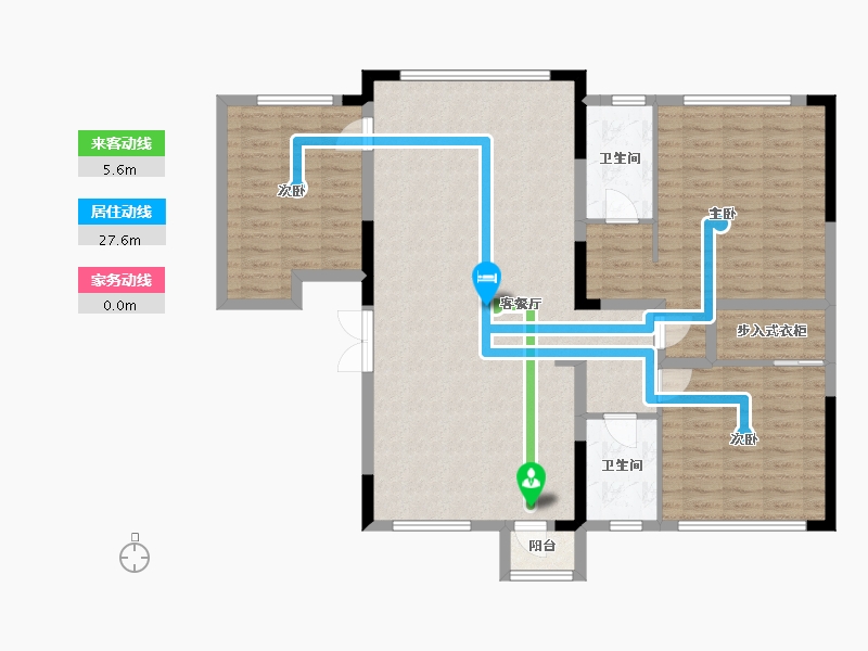 内蒙古自治区-呼伦贝尔市-水岸壹号-136.00-户型库-动静线