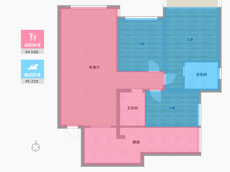 四川省-绵阳市-长虹天樾3期-99.00-户型库-动静分区