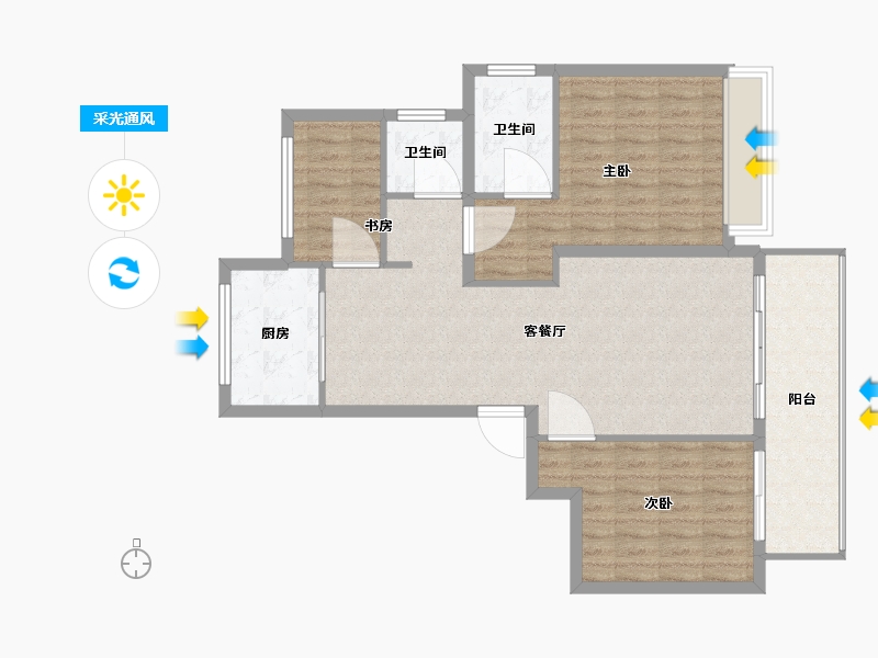 安徽省-宣城市-广宁望府-97.00-户型库-采光通风