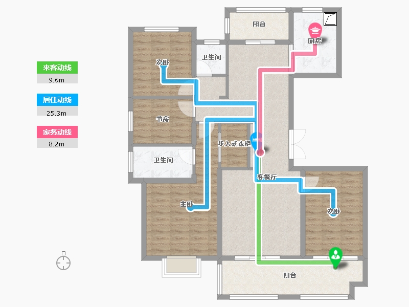 湖北省-荆州市-联投国际城璞悦湾-120.00-户型库-动静线