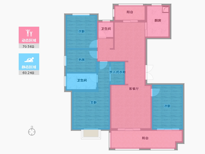 湖北省-荆州市-联投国际城璞悦湾-120.00-户型库-动静分区