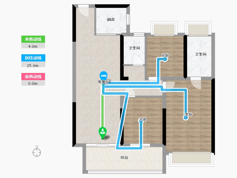 江苏省-无锡市-上品瑾苑-91.91-户型库-动静线