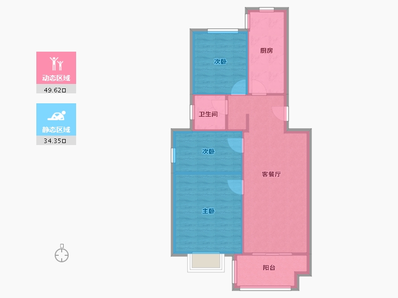 江苏省-南京市-双龙苑-78.00-户型库-动静分区