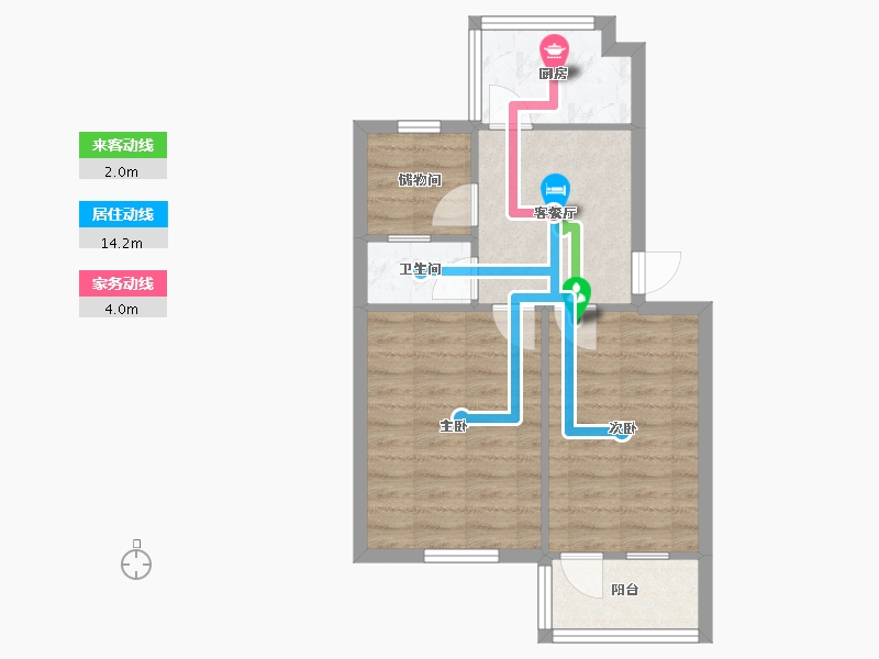 江苏省-徐州市-康馨社区-57.00-户型库-动静线