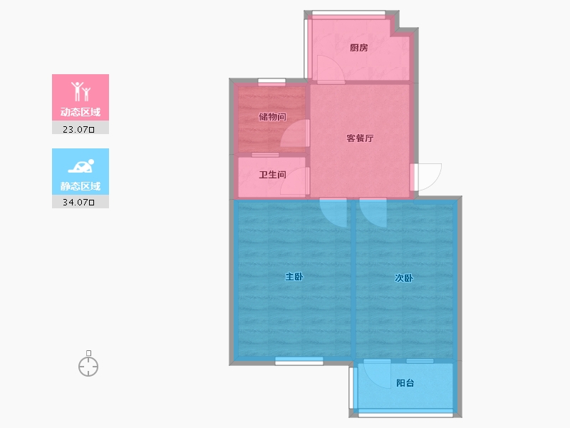 江苏省-徐州市-康馨社区-57.00-户型库-动静分区