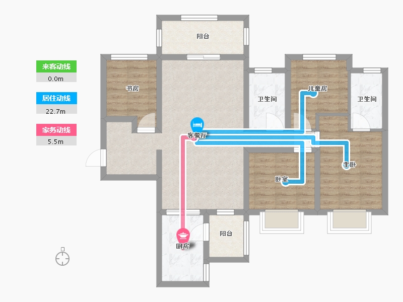 广西壮族自治区-贵港市-华泰荣御-88.00-户型库-动静线