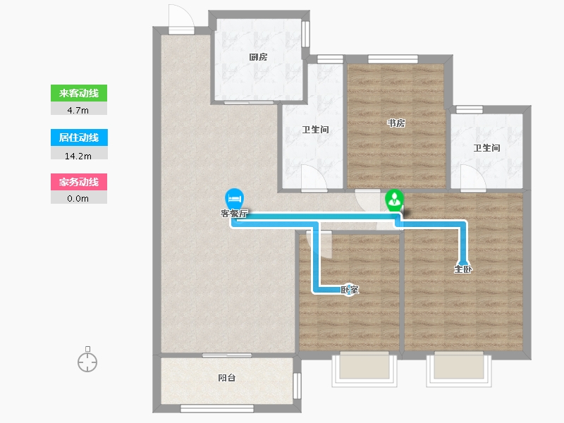 河北省-保定市-璟宸河畔-96.00-户型库-动静线