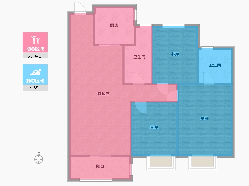 河北省-保定市-璟宸河畔-96.00-户型库-动静分区