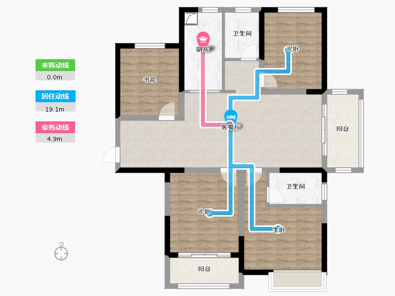 江苏省-南京市-棠悦花园-110.00-户型库-动静线