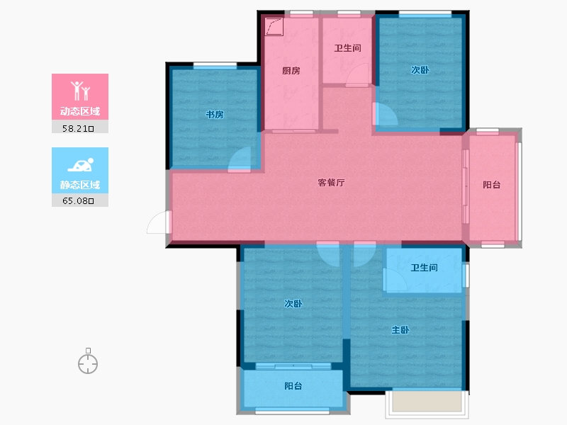 江苏省-南京市-棠悦花园-110.00-户型库-动静分区