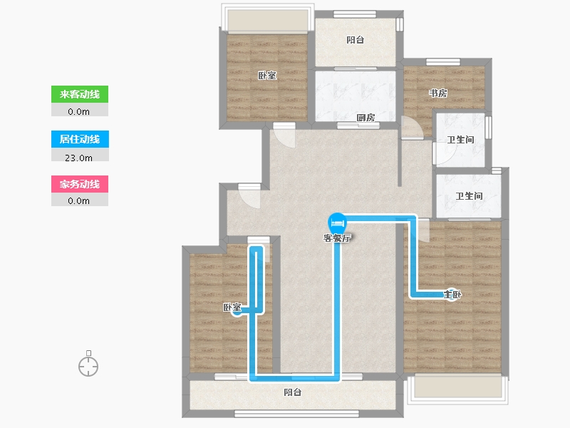 云南省-楚雄彝族自治州-中粮国宾府-126.00-户型库-动静线