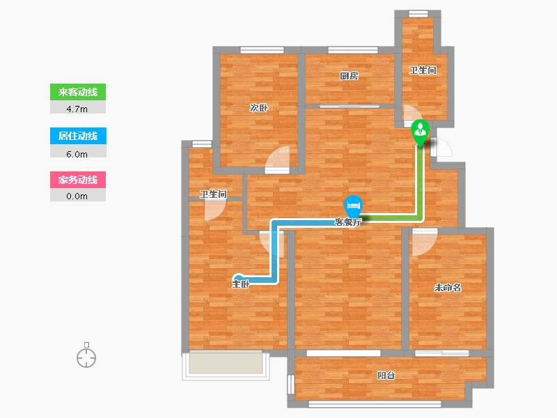 江苏省-徐州市-创美·名仕苑-102.71-户型库-动静线