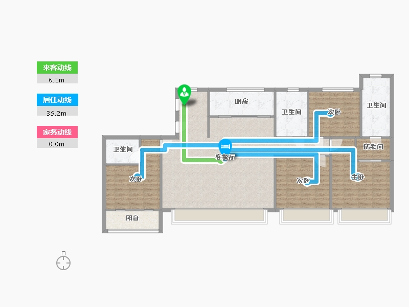 山东省-青岛市-龙湖天奕-148.00-户型库-动静线