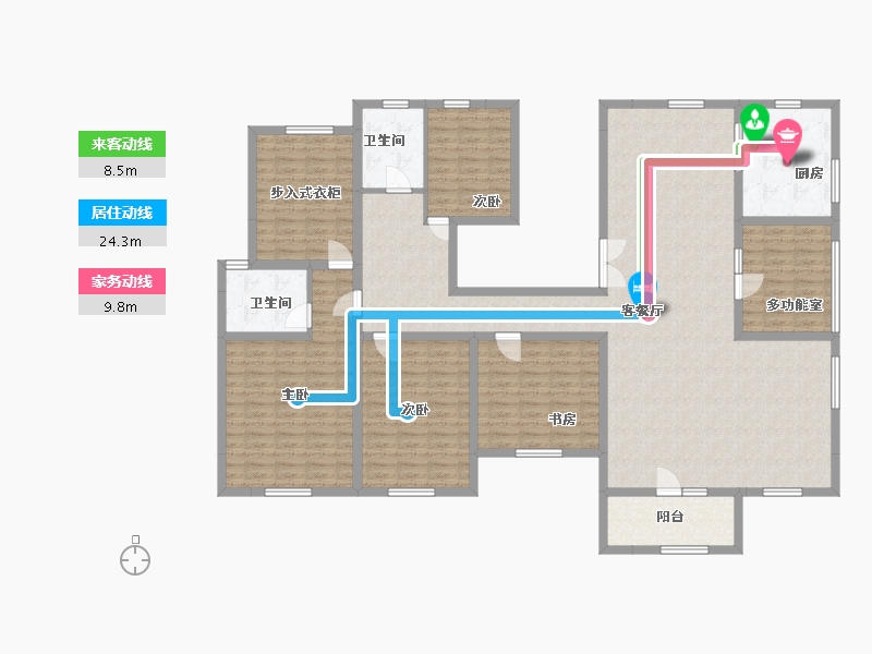 江苏省-南京市-奥体新城紫薇园-186.00-户型库-动静线