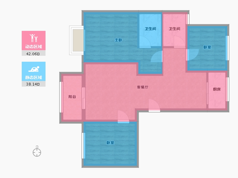 河北省-石家庄市-润德天悦城-96.00-户型库-动静分区