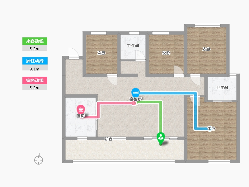 四川省-资阳市-富临龙湾半岛-137.00-户型库-动静线