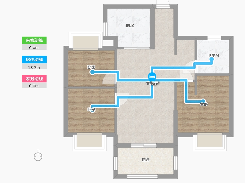 福建省-宁德市-世茂云玺-70.00-户型库-动静线