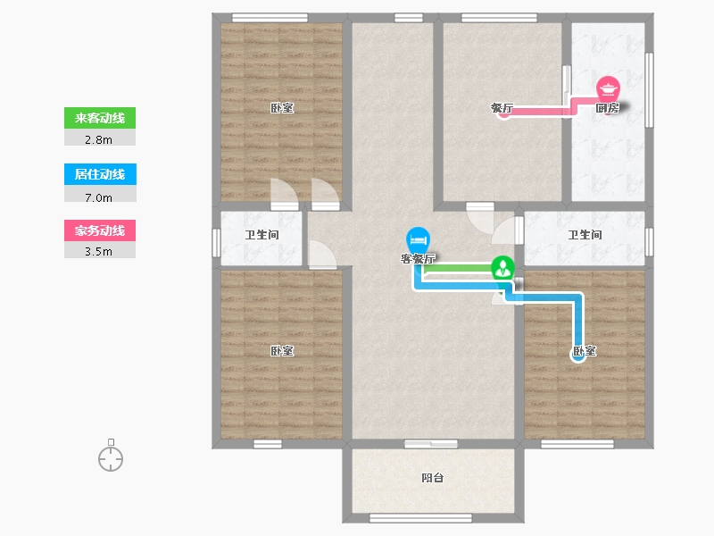 湖南省-娄底市-众一桂府-132.00-户型库-动静线