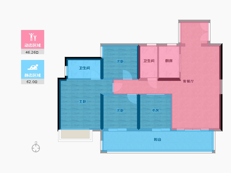 广西壮族自治区-南宁市-唐樾青山-92.47-户型库-动静分区