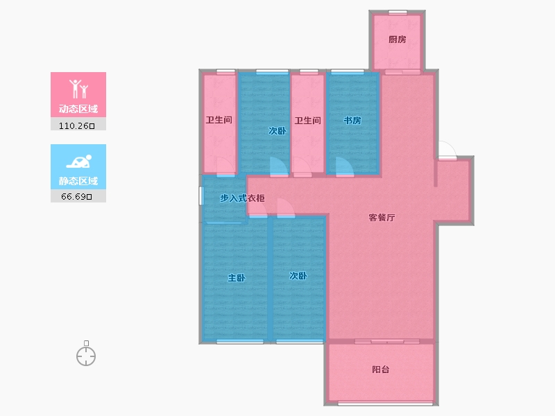 浙江省-宁波市-晓风印月-160.00-户型库-动静分区