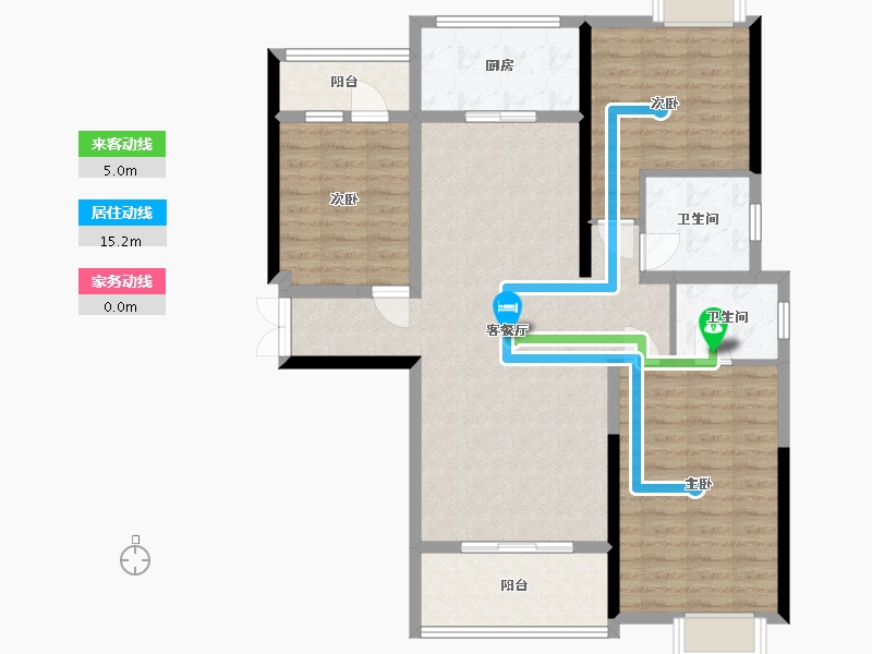 湖北省-十堰市-五福天地-116.00-户型库-动静线