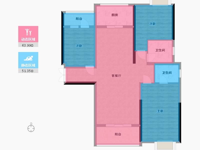 湖北省-十堰市-五福天地-116.00-户型库-动静分区