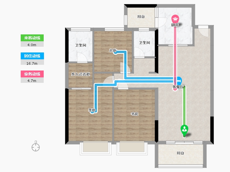 广西壮族自治区-南宁市-翡翠时光-98.40-户型库-动静线