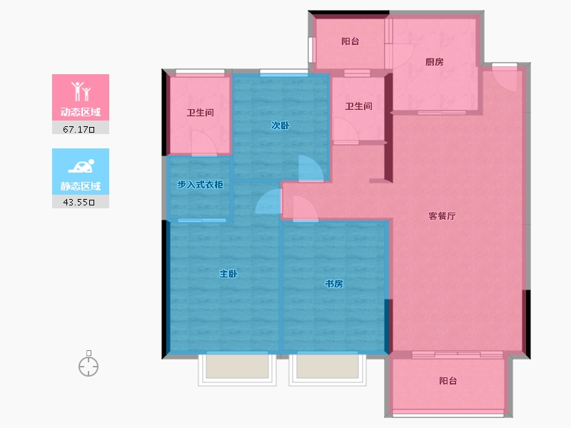 广西壮族自治区-南宁市-翡翠时光-98.40-户型库-动静分区