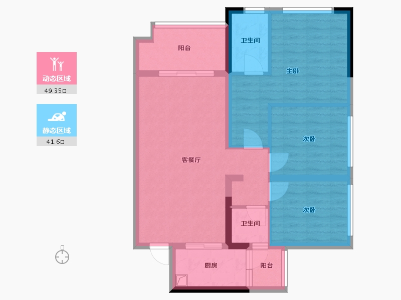 四川省-自贡市-大悦府-71.94-户型库-动静分区