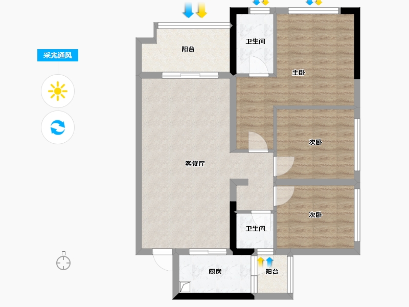 四川省-自贡市-大悦府-71.94-户型库-采光通风