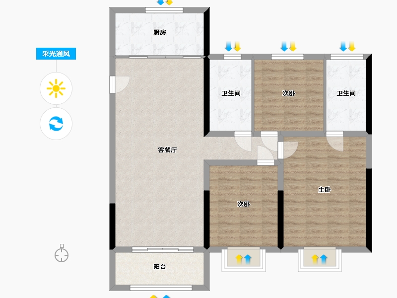 山东省-济南市-金科城-99.00-户型库-采光通风