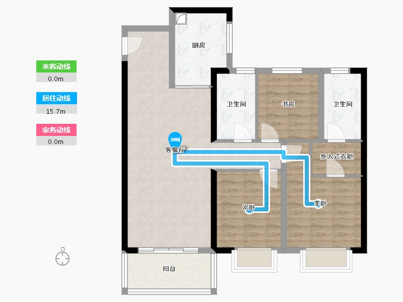 江苏省-盐城市-公园悦府-88.00-户型库-动静线