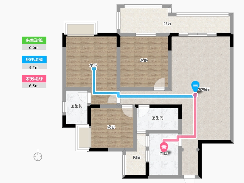 湖南省-衡阳市-御笔华章-104.00-户型库-动静线