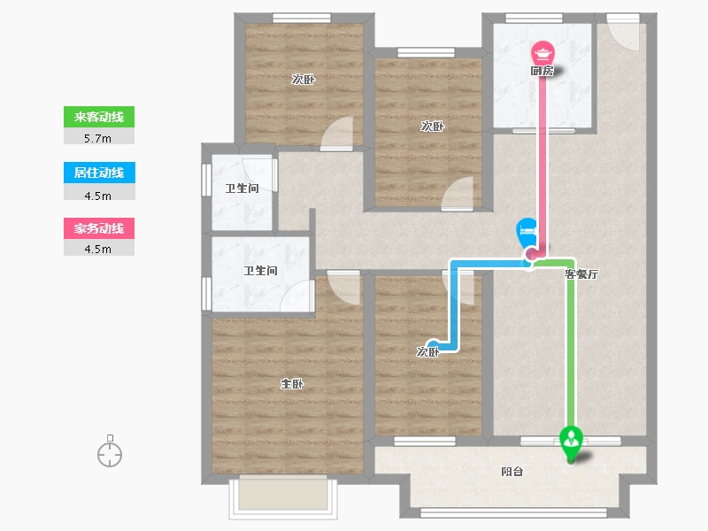 江苏省-宿迁市-中梁首府-104.23-户型库-动静线